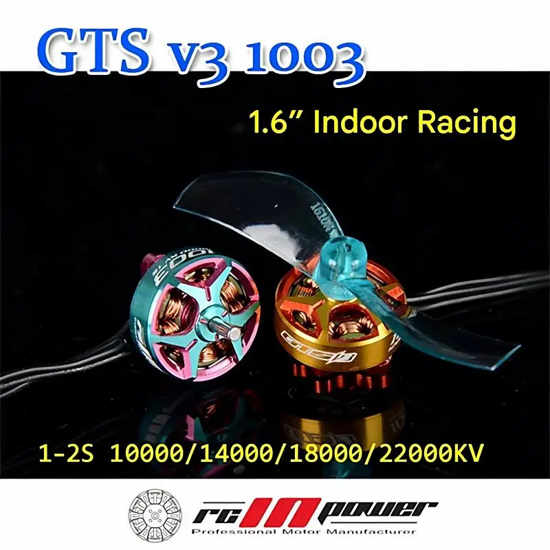 Rcinpower Gts V3 1003 Brushless Motor 10000kv 14000kv 2s 18000kv 22000kv 1s For Fpv Freestyle 1.6-2inch Tinywhoop Drones