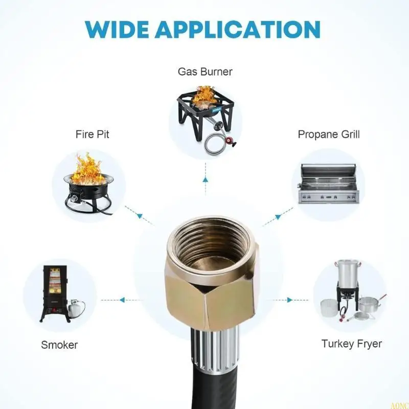 Регулируемый регулятор пропана высокого давления A0NC с шлангом для конверсии цилиндра давление давление газовые банки для для