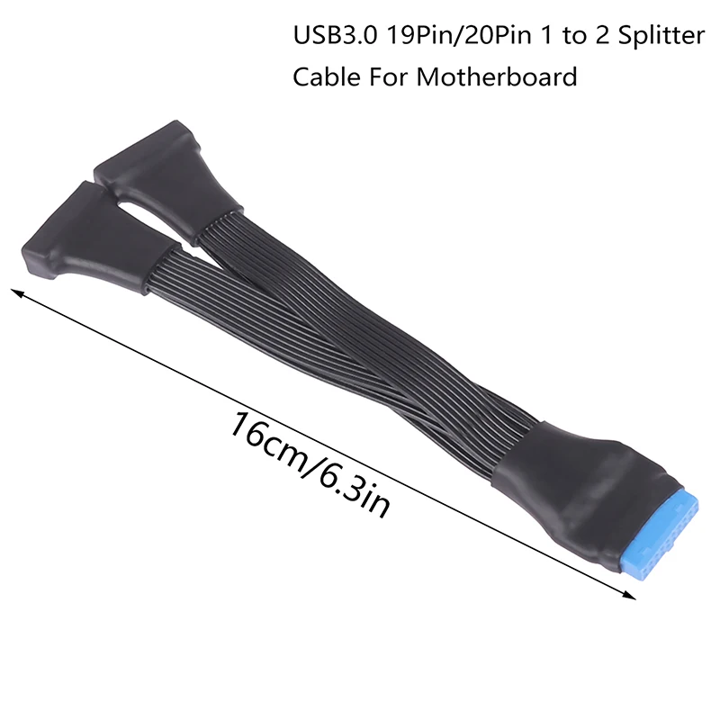 DIY Extender for Motherboard - Computer Upgrade Accessory USB 3.0 Internal Extension Header 19Pin/20Pin 1 to 2 Splitter Cable