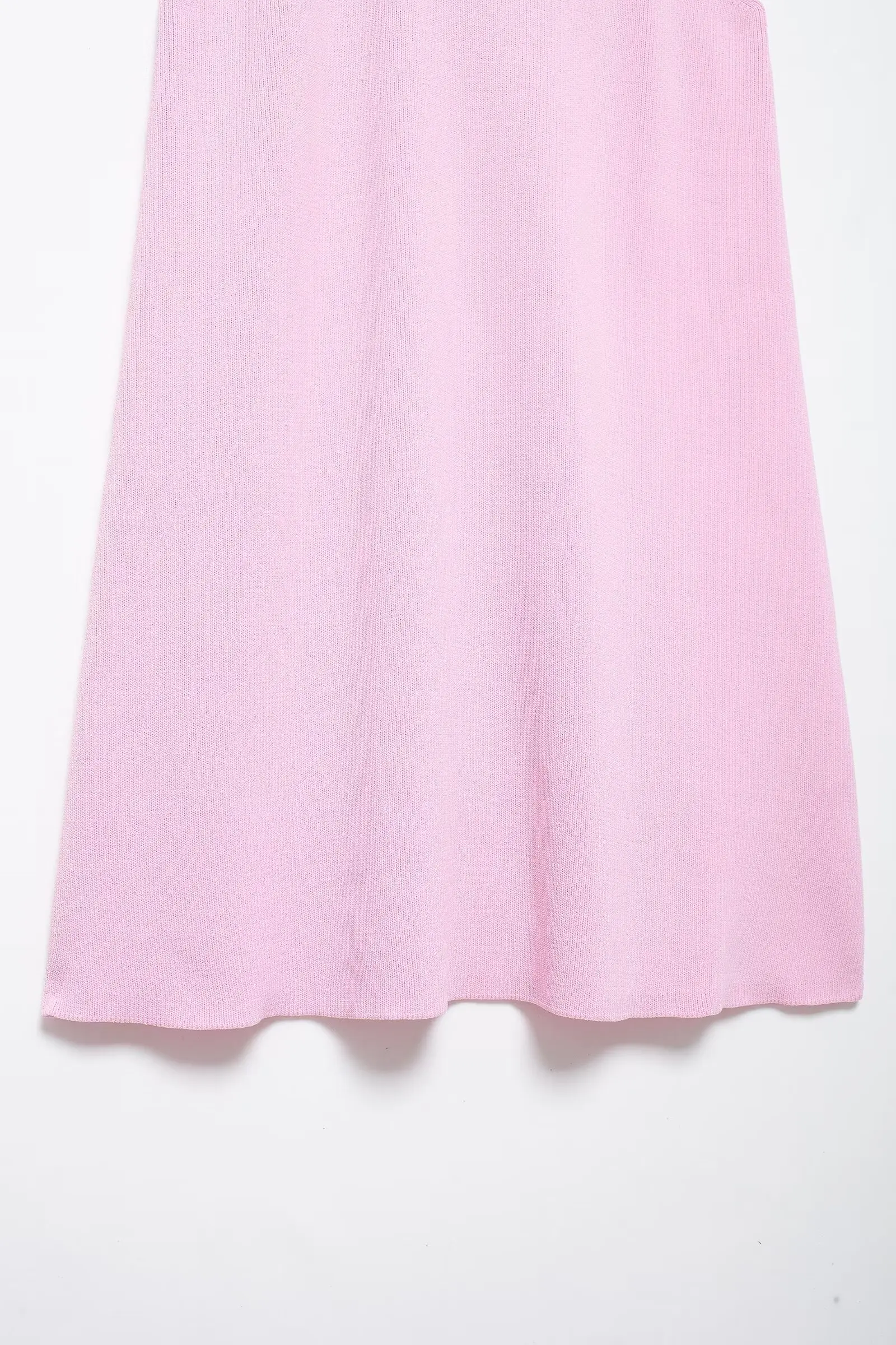 Tangada 2024 Women Pearl Pink Knitted Tank Dress Sleeveless Female Mini Dresses 3h0584