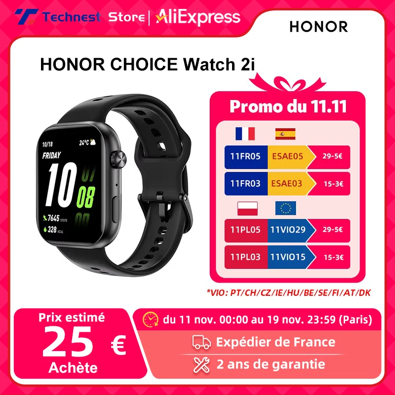 إنفوير-ساعة ذكية 2i ، الإصدار العالمي ، مراقبة الصحة طوال اليوم ، مكالمة بلوتوث ، شاشة أموليد ، وساعة