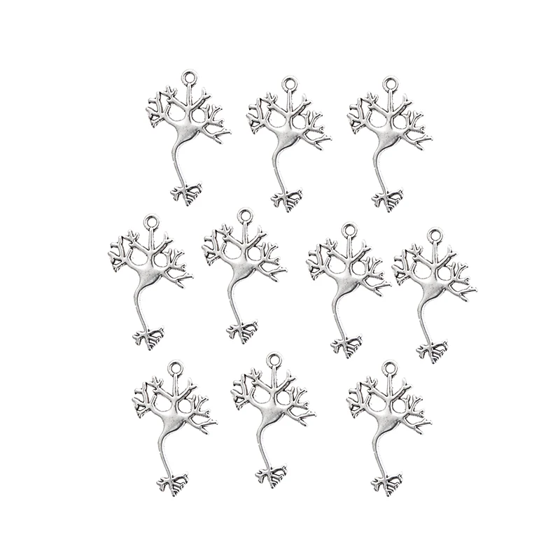 

30pcs/pack Antique Silver Color Small Tree Charms Pendant For Women Girls DIY Necklace Bracelet Jewelry Accessories 33*20mm
