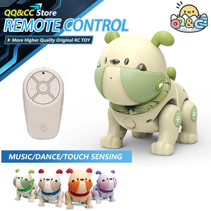 Intelligent Programmable Toy Rc Pet Kid Toys Interactive Voice and Touch Sensing Dancing Music Remote Control Cartoon Robot Dog