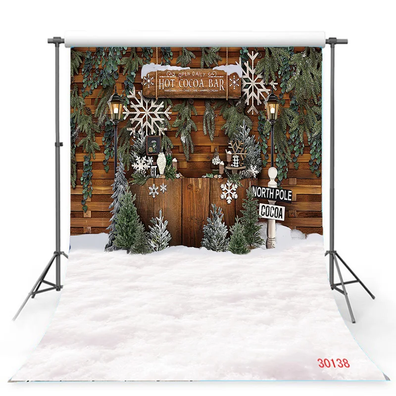 Nitree Christmas Tree Photography Backdrop Snow Gift Party Decor Kids Banner Background Holiday Photo Studio Prop DN-05