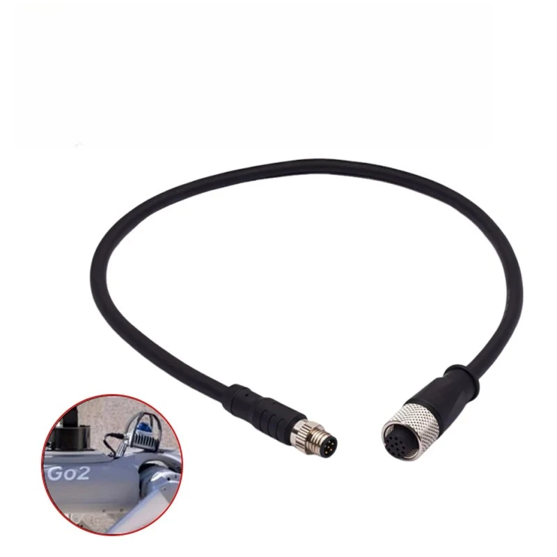 6Pin M8 to M12 Aviation Plug Wire Compatible with DJI Mid360 LiDAR Connect the UTAC Robot Dog GO2 M8 to M12 Elbow Connector Wire