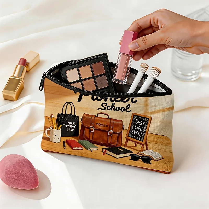 Pioneer School Large Capacity Makeup Bag Travel Business Trip School Commute Gift Bestie Gift Back to School Season Gifts