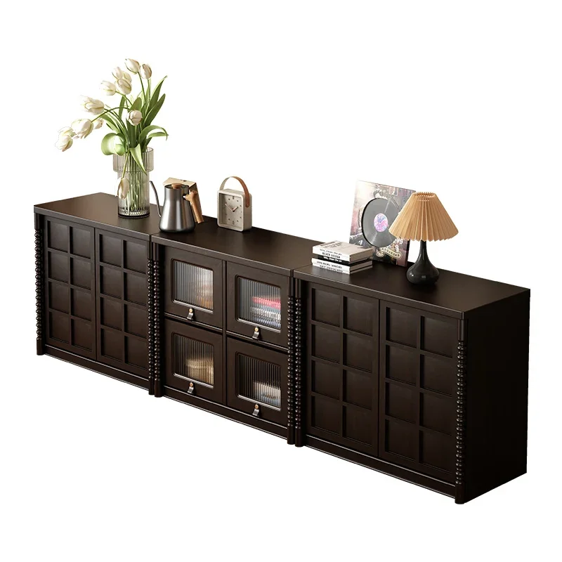 American Solid Wood Cabinet Combination Living Room Display Furniture Floor