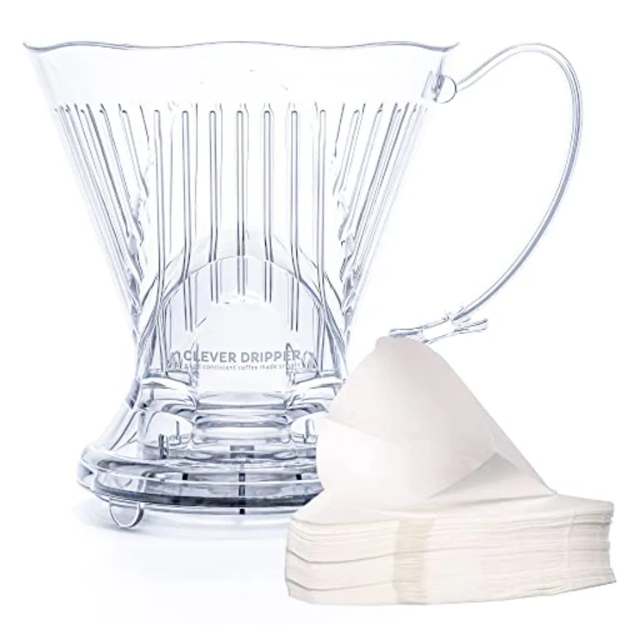 

Кофеварка-дриппер и фильтры, большой объем 18 унций, оригинальный классический дизайн, безопасный пластик без BPA, кофеварка для капельного заваривания.