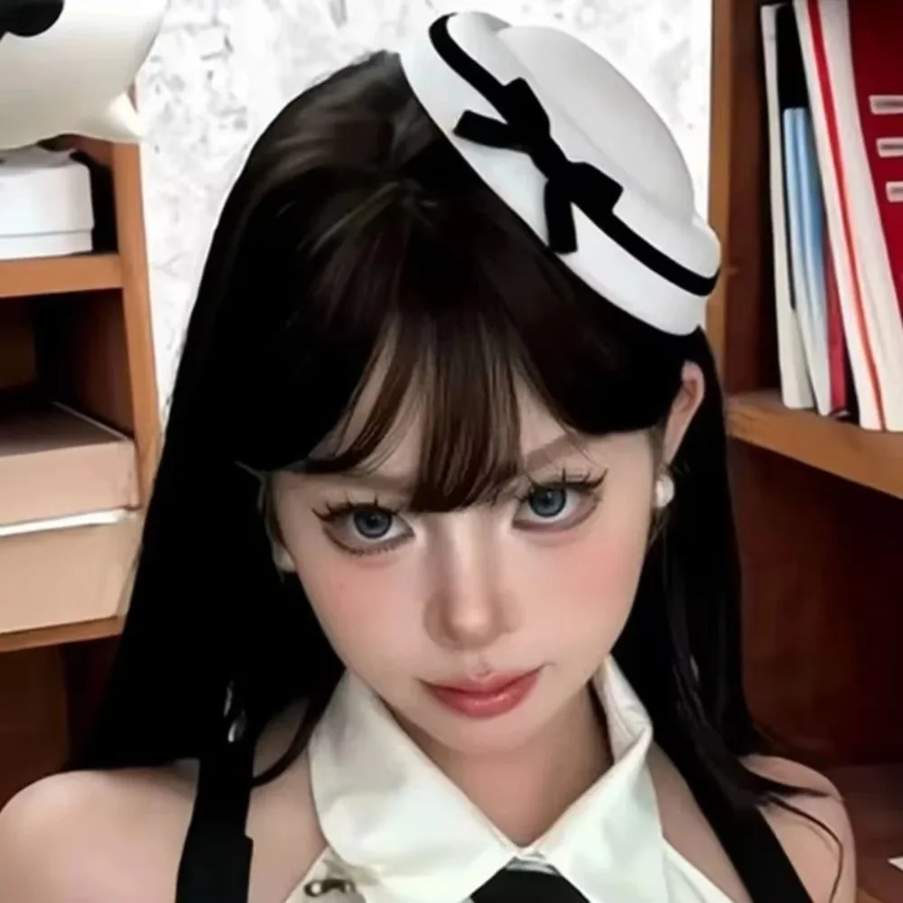Fashion Hepburn Fedoras Hat Dome Lolita Bow Beret Velvet Formal Hat Hairclip Beret Dance Show Headwear