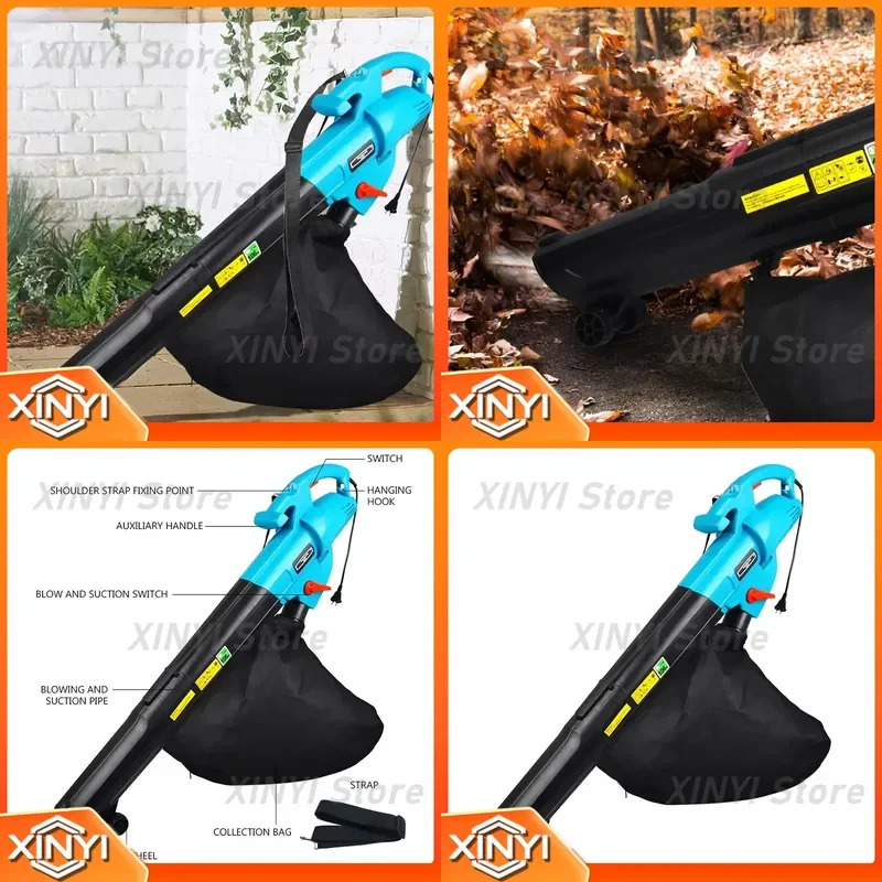 for Electric Blowing Cleaner 3 In 1 Vacuum Dust Collector Blower Machine Garden Leaf Collecting Shredder Blowing Cleaner