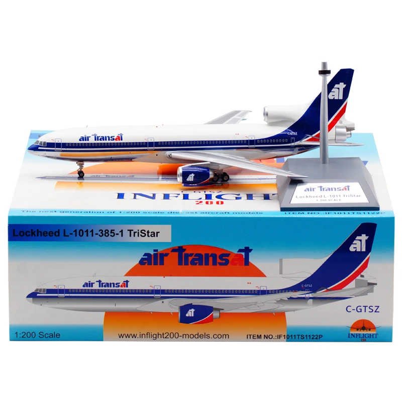 

Diecast 1:200 Scale Air Transat L-1011 C-GTSZ Alloy Plane Model Collection Souvenir Display Ornaments Toy
