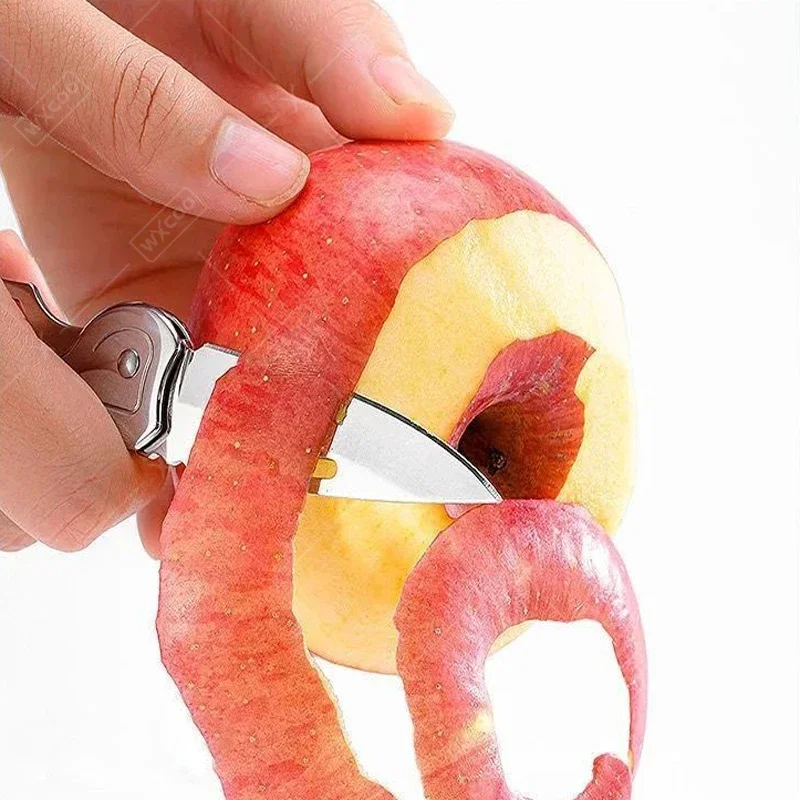 WXCOO Multifunctional Pocket Folding Knife With Keychain Portable Knife Stainless Steel Meat Cutter Boning Knife Fruit Peeler image 3