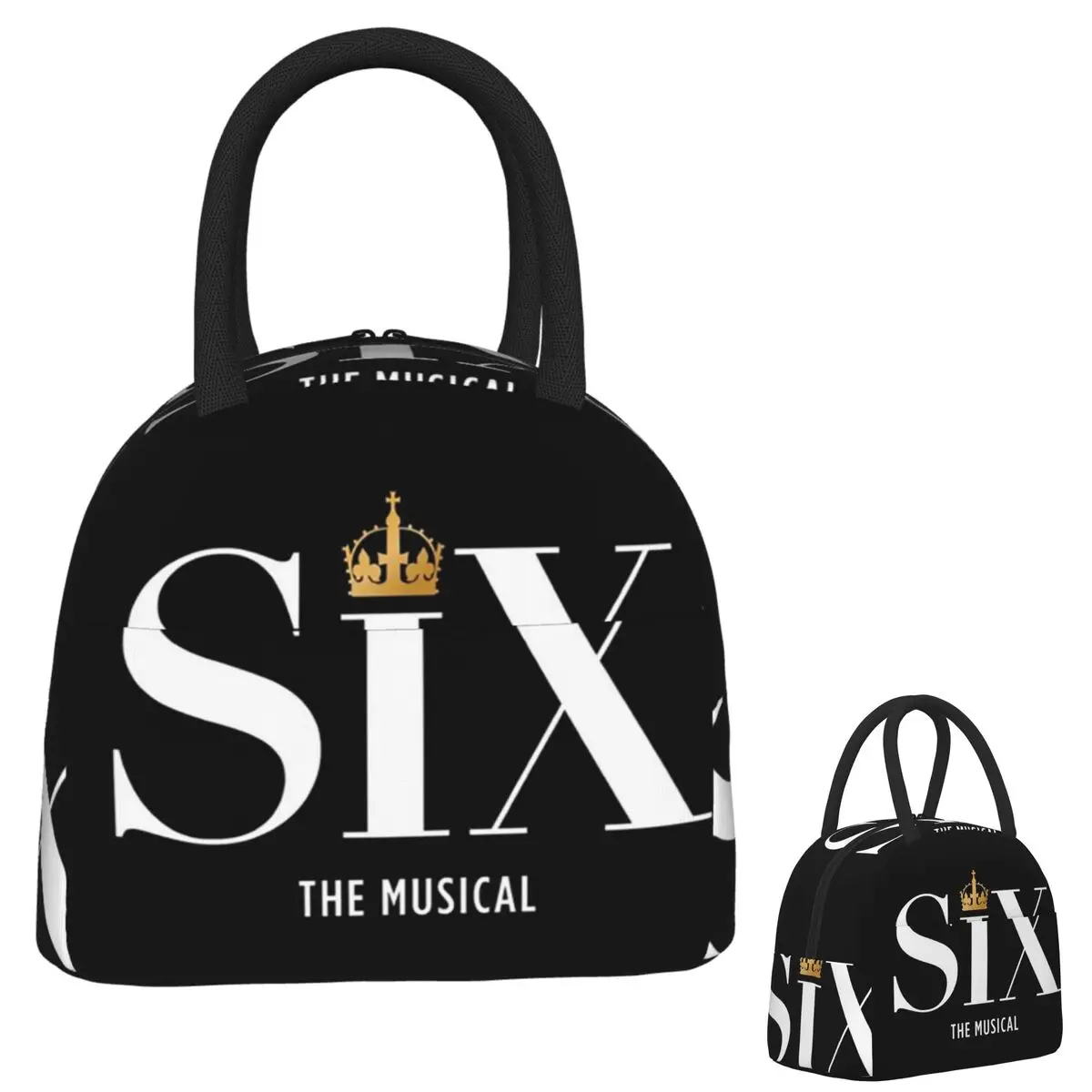 

Six The Musical Insulated Lunch Bag for Women Kids Leakproof Food Boxes Thermal Lunch Box Tote