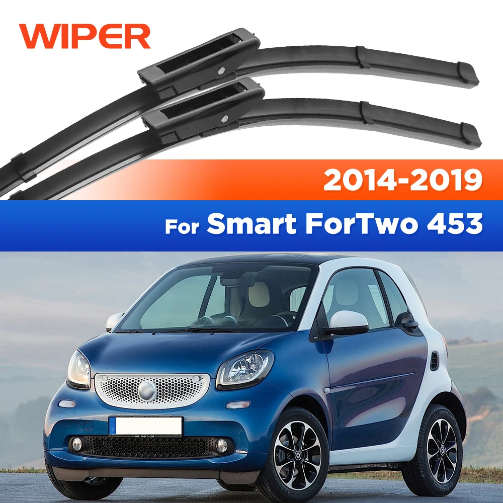 

For Smart ForTwo 453 2014-2019 Wiper LHD Front Wiper Blades Windshield Windscreen Window Car Rain Brushes 20"+14"