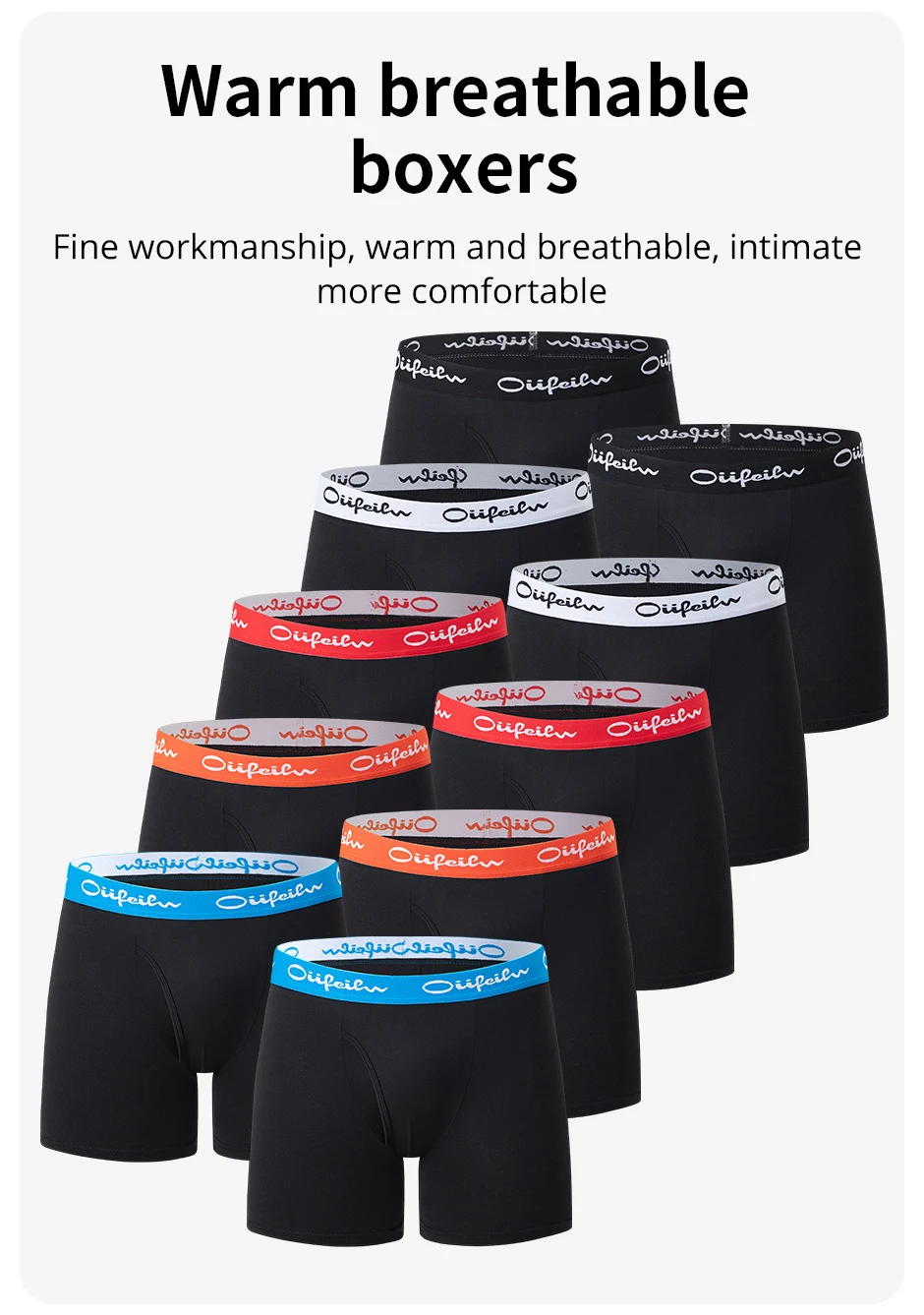 5/10er-Pack Multi-Size-Teenager für Erwachsene, Herren-Boyshort, Freizeit, Sport, Joker, elastische Taille, lange Herrenunterwäsche, kann Eltern-Ch sein – Detail 3