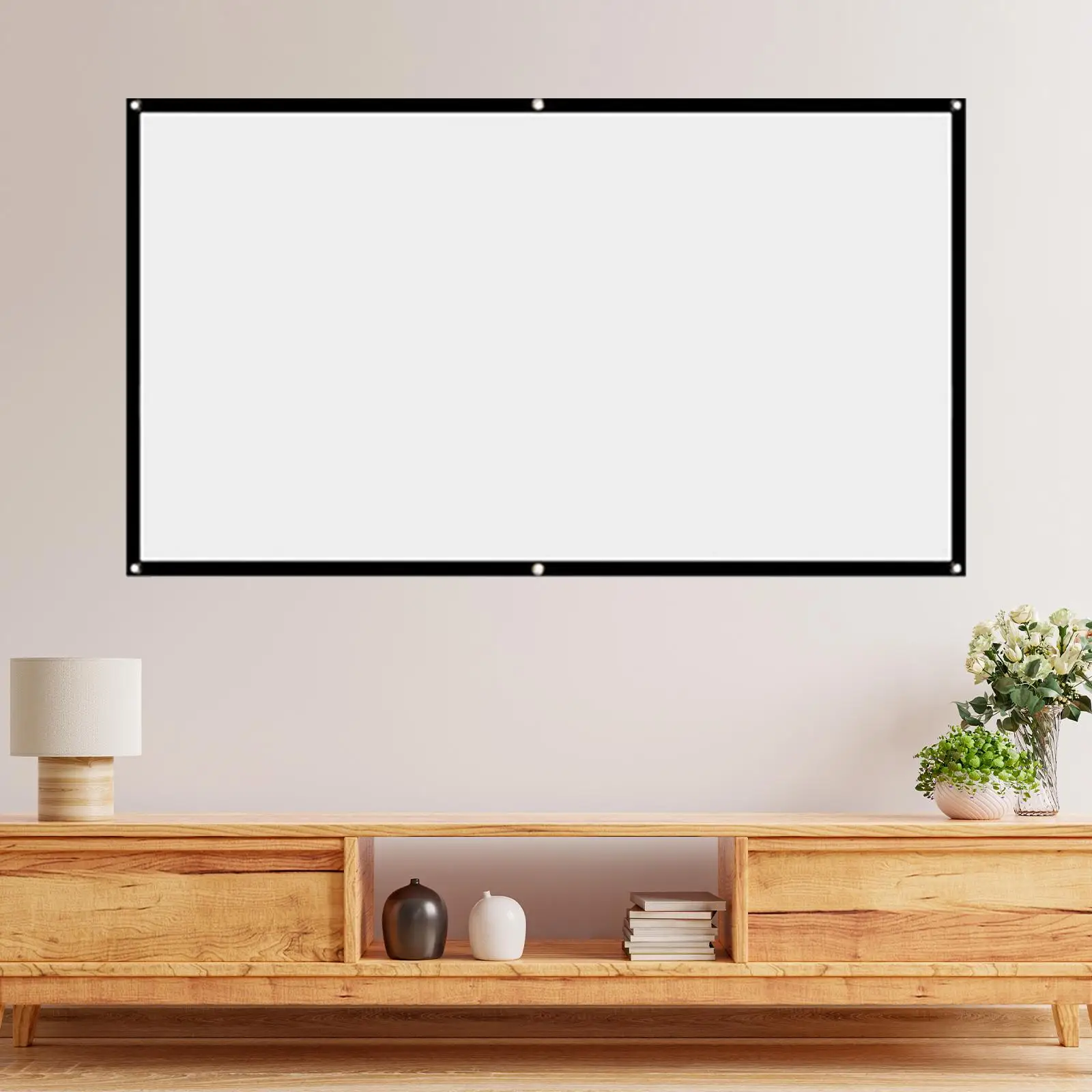 Movie Projector Screen Soft Easy Transportation Projection Screen for Indoor Outdoor KTV Home Cinema Classroom Training Studio