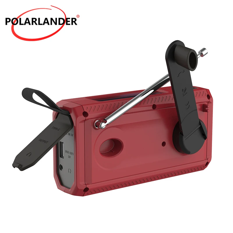 

NOAA аварийное метеорологическое радио WR-6A - 4500 мАч перезаряжаемый солнечный фонарик с рукояткой SOS для выживания в кемпинге