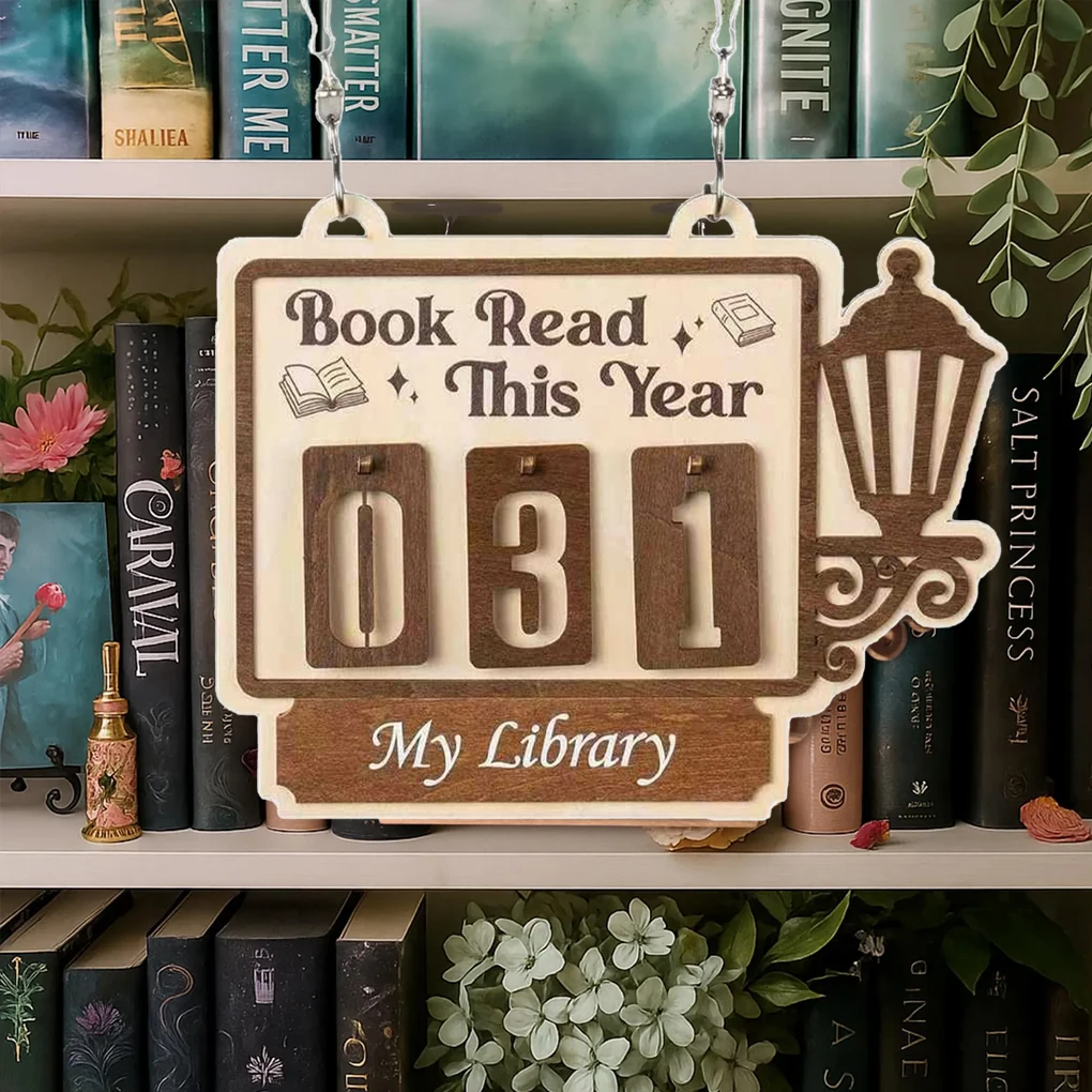 Personalized Books Read Tracker Books Read , Bookshelf Counter, Bookish Decor, Bookish Gift, Gift for Readers, Book Lovers Gift