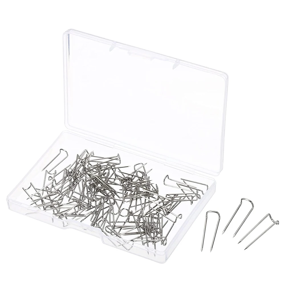 

100PCS U-Shaped Sewing Pins Double Blocking Pins Multi-Purpose Straight Pins Quilting Pins for Sewing Jewelry Home Decor