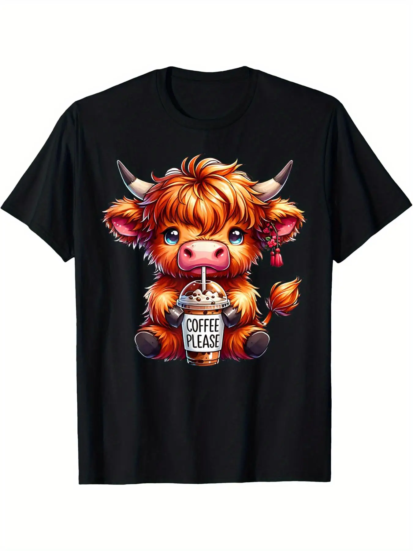 

LocalScottish Cute Highland Cow "Coffee Please" T-Shirt