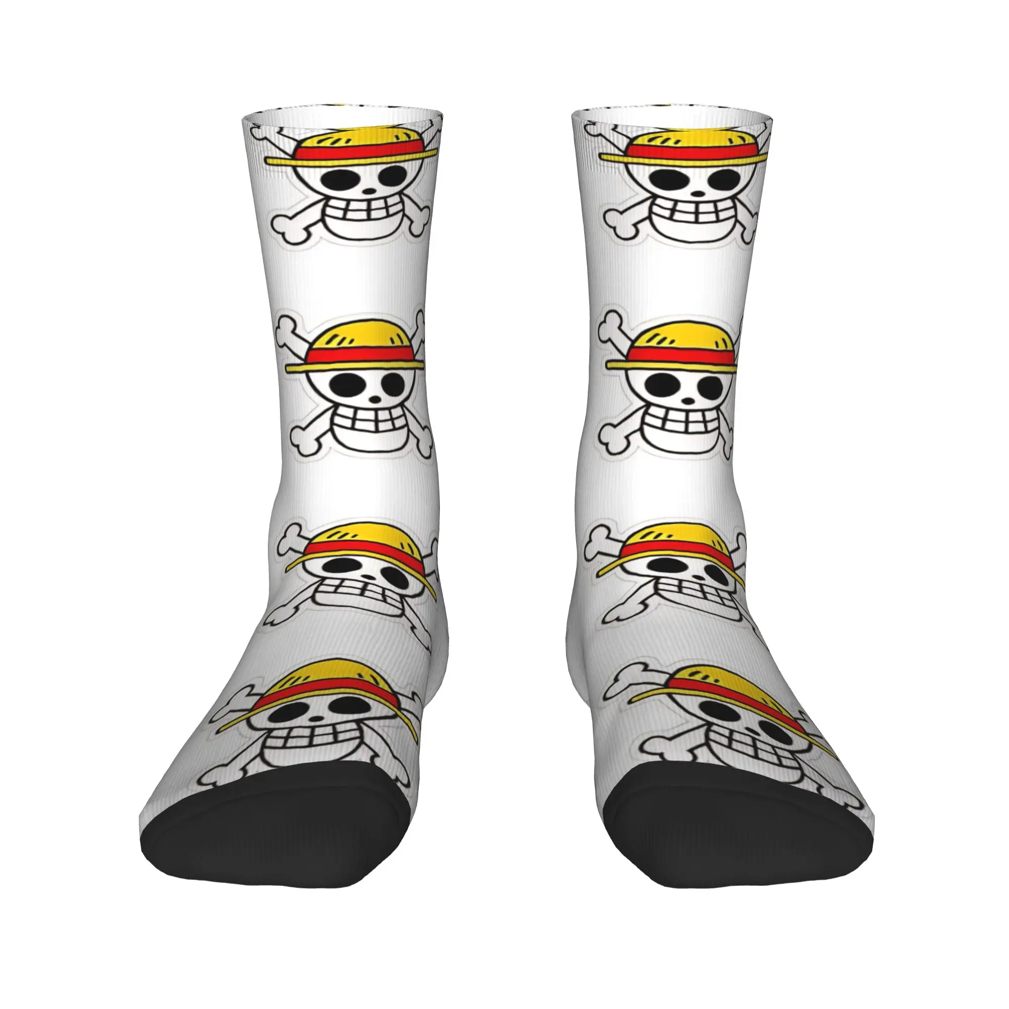 Straw Hat Pirates Logo Ones  Socks Pices  Fashion Stockings Men Quality Running Sports Socks Winter Printed Anti Skid Socks