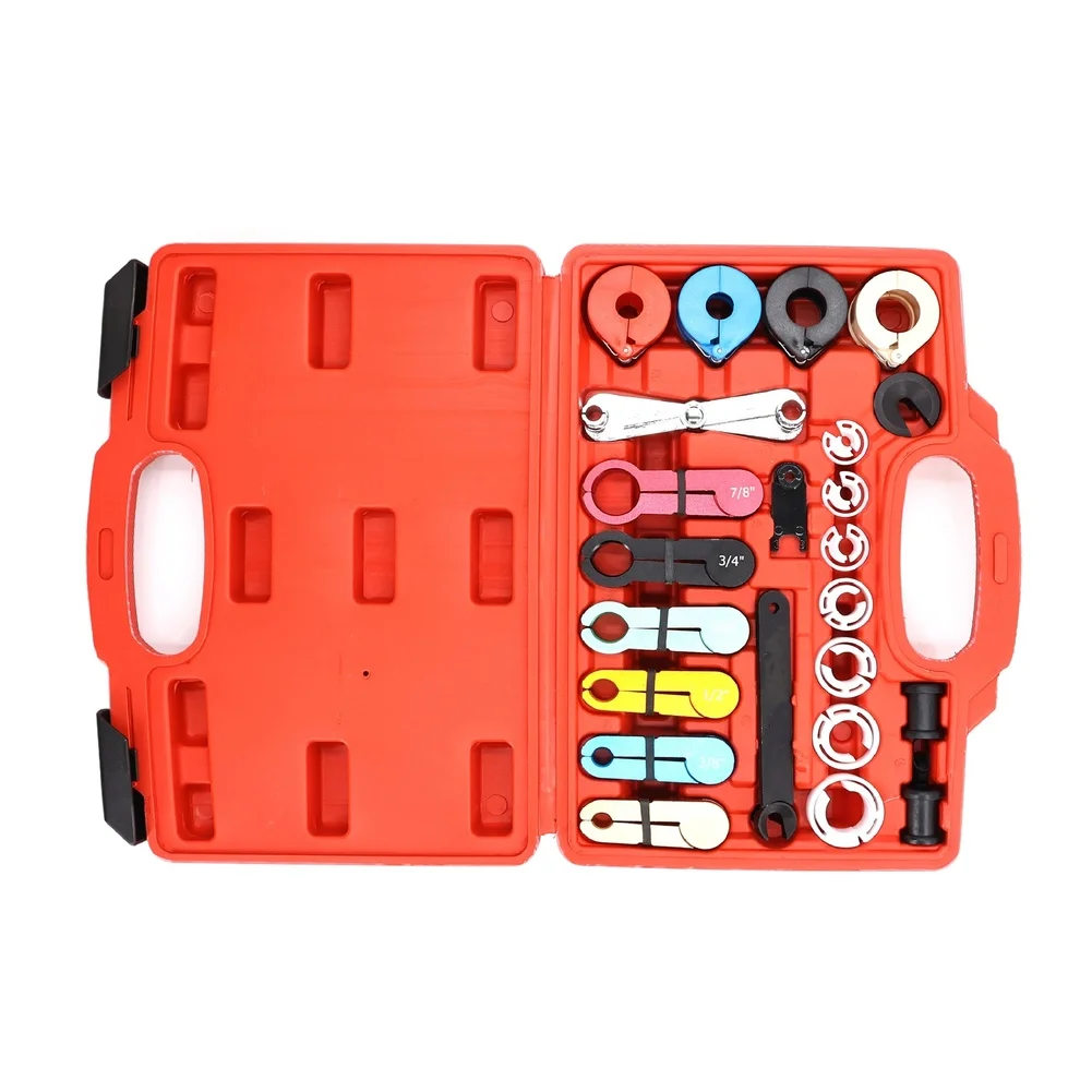 For Cars Trucks SUVs Auto Repair Tool Set Climate Control Hose Tool For Auto AC Repair Red Quick Release Design