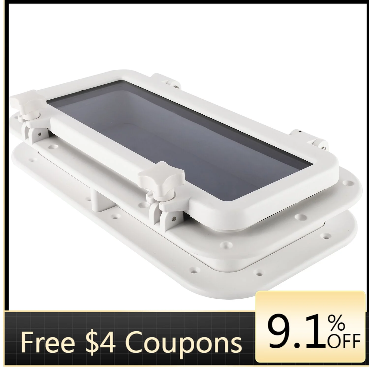 

STLF High Quality Marine Hardware Porthole windows Camper Porthole Scuttle Window Black for Boat