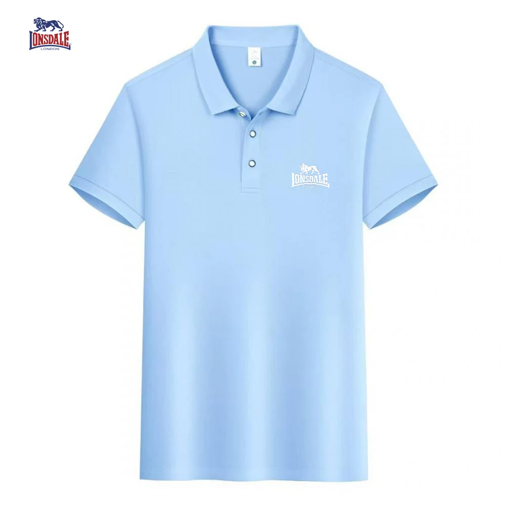 

LONSDALE Men's Short-Sleeved Polo Shirt Casual Printed Design Golf Top Fashionable Men's T-Shirt for Quick Shipping