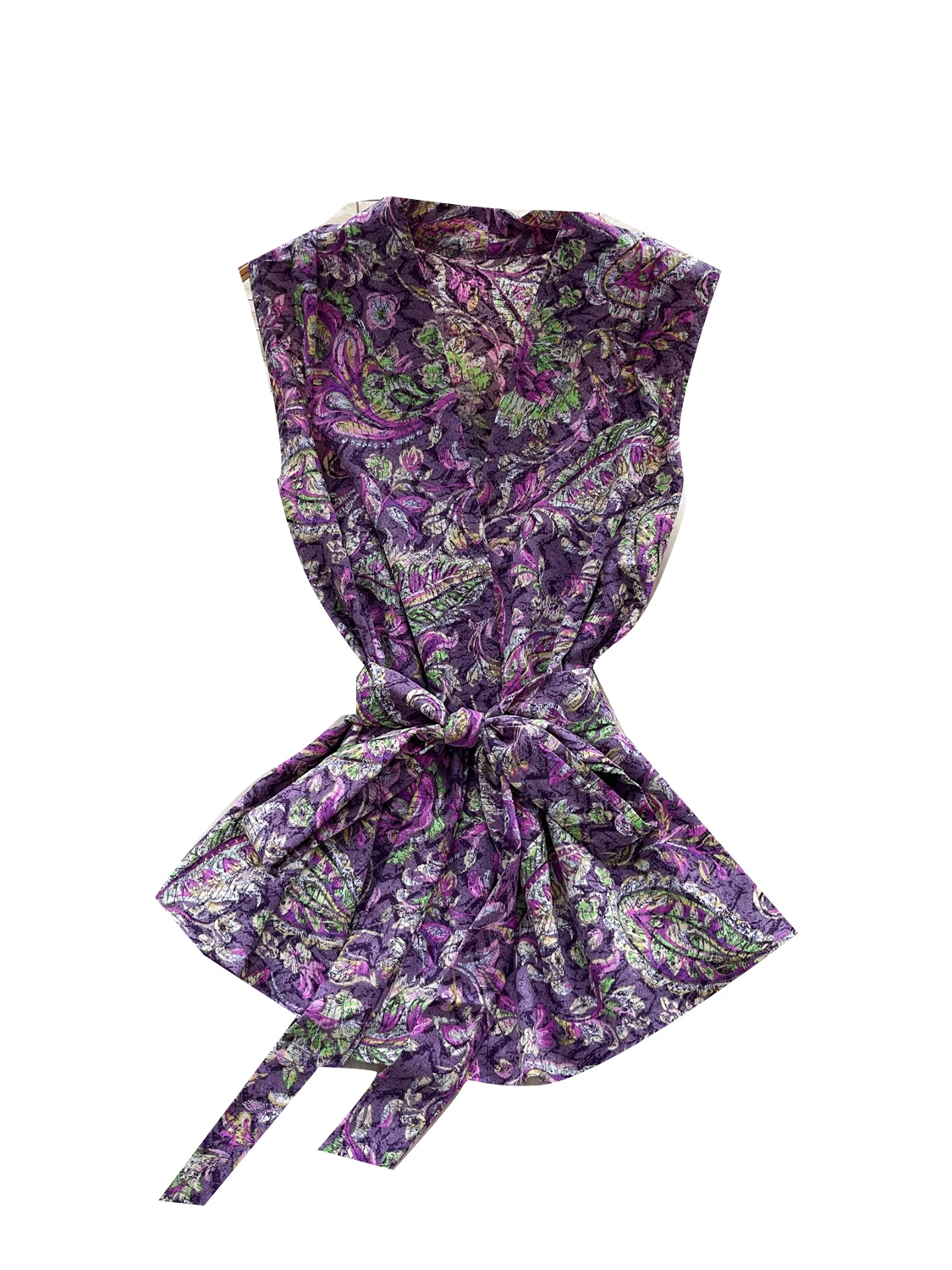 เสื้อผู้หญิงลายดอกไม้สไตล์เกาหลี คอวีผูกเอว ลำลอง ใส่ทำงานได้ ลดอายุ ใส่ได้หลายโอกาส แฟชั่นฤดูร้อน