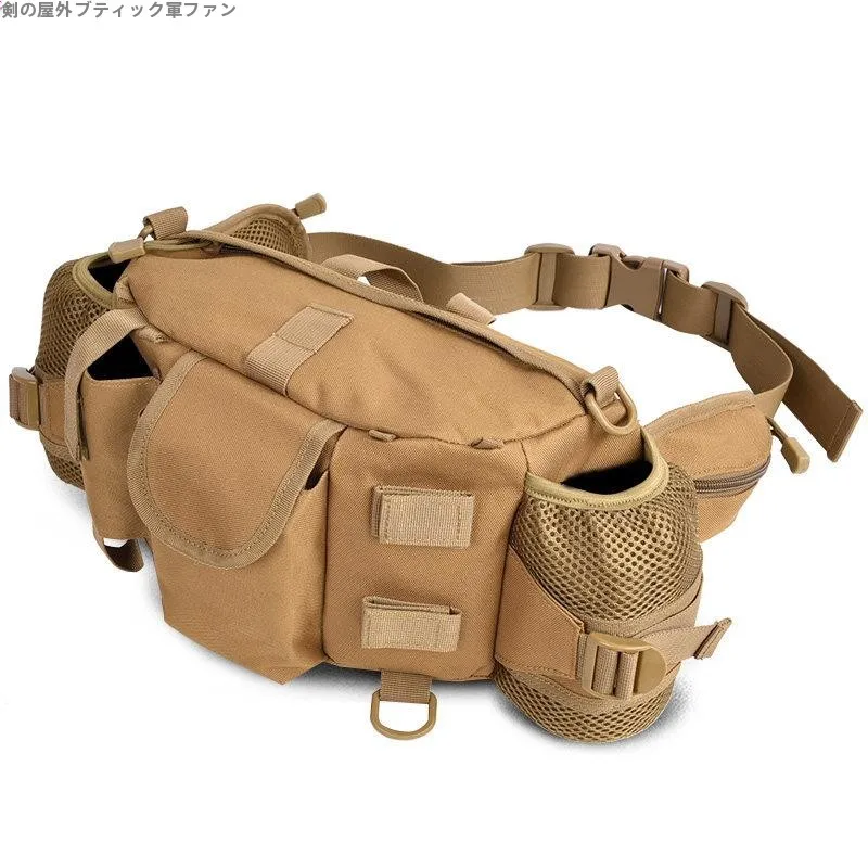メンズタクティカルチェストウエストバッグ-カジュアルスポーツアウトドアサイクリングランニング多機能キャンプ防水トラベルバッグ