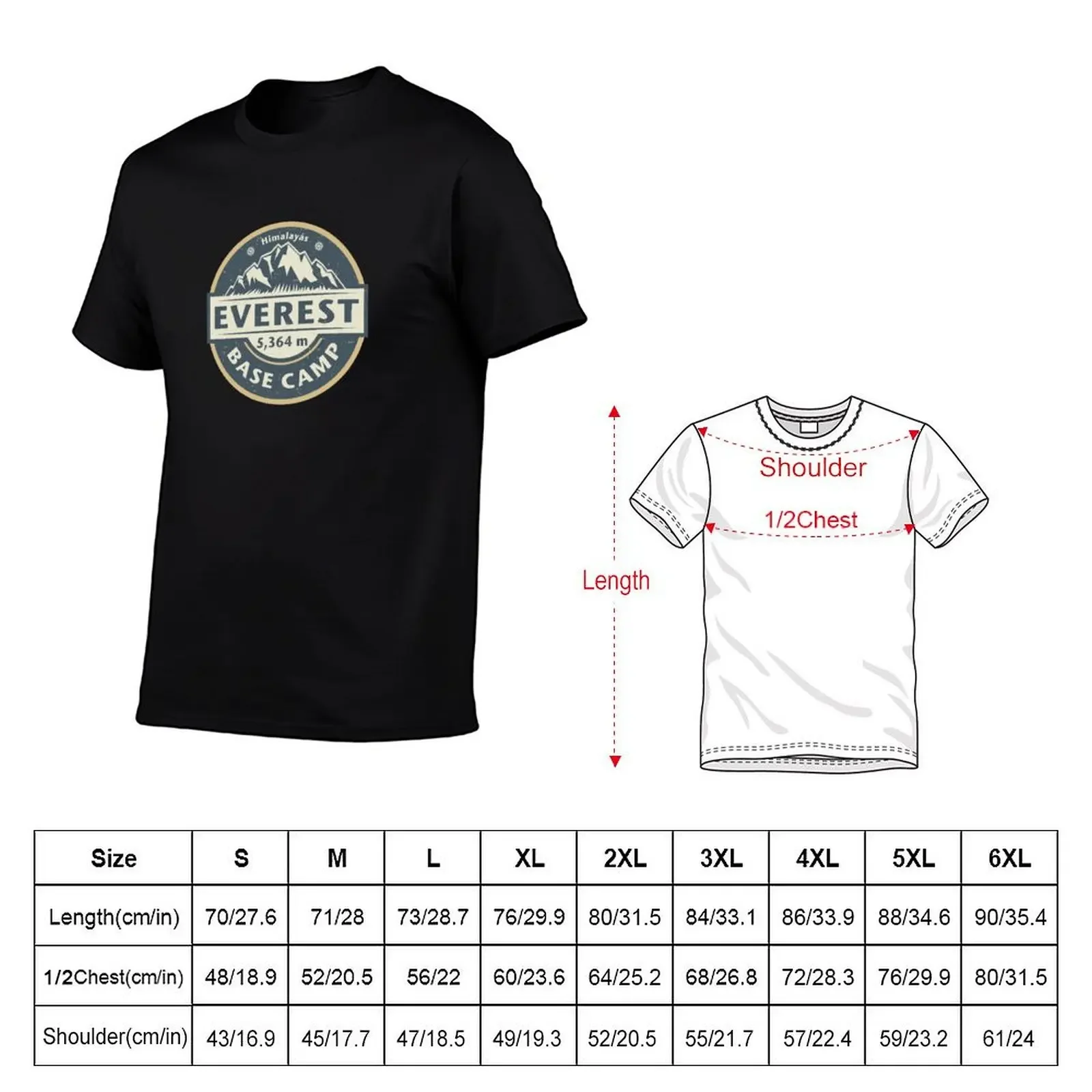 Mount Everest, Base Camp Baseball ? Sleeve T-Shirt sweat kawaii clothes anime customs heavyweight t shirts for men