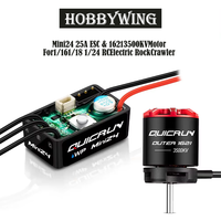 HOBBYWING QuicRun WP Mini24 25A ESC Outer 1621 3500KV Motor Brushless Sensorless Combo for 1/18 1/24 RC Model Car Crawler