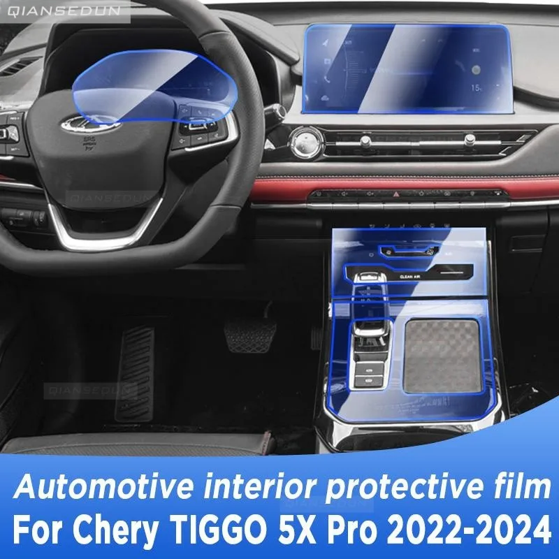 

For Chery TIGGO 5X Pro Hybrid 2022-2023 Gearbox Panel Navigation Screen Automotive Interior TPU Protective Film Anti-Scratch