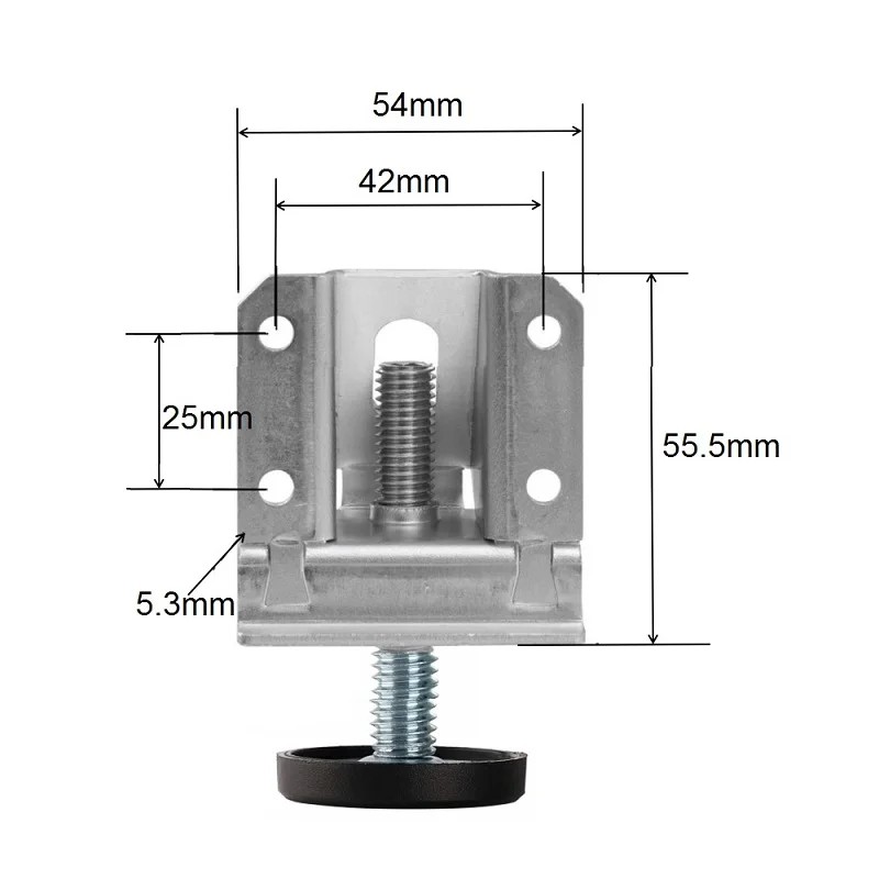 4 Pieces Carbon Steel Height Threaded Adjustable Leveling Glides Feet Heavy Duty Metal Leveling Feet For Furniture And Cabinet