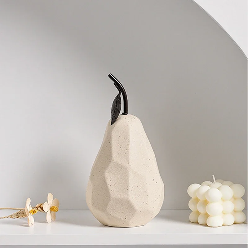 NEW Ins Ceramic Apple Pear Decoration Simple Living Room TV Cabinet Office Desk Home Decoration Fruit Decoration
