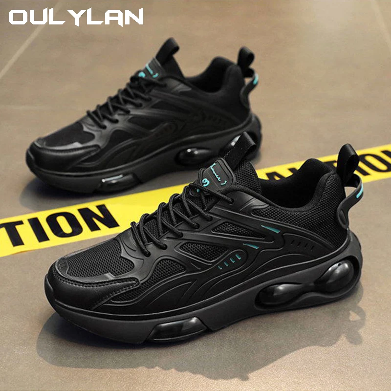 Casual shoes 2024 new spring men's sports shoes Air cushion comfortable breathable running shoes Korean version of fashion shoes