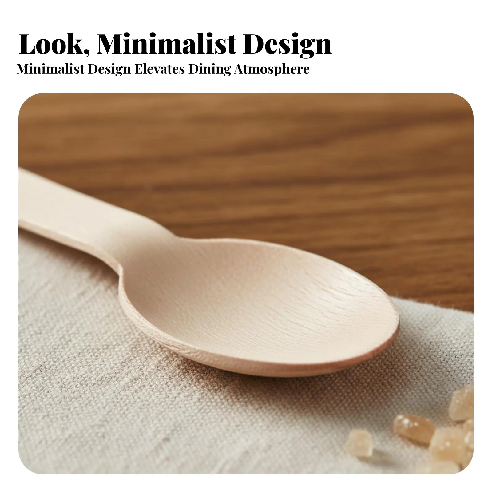 Disposable Wooden Cutlery Set, Birchwood Knife, Spoon, Biodegradable Tableware, Custom Branding, Bulk