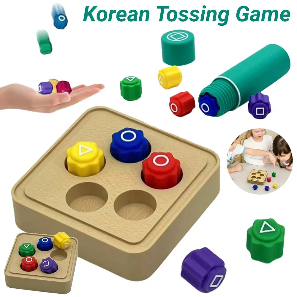 5PCS Set Gonggi Korean Tossing Game Traditional Play Game Gonggi Pebbles Stone Catching Toy for Hand Eye Coordination Training