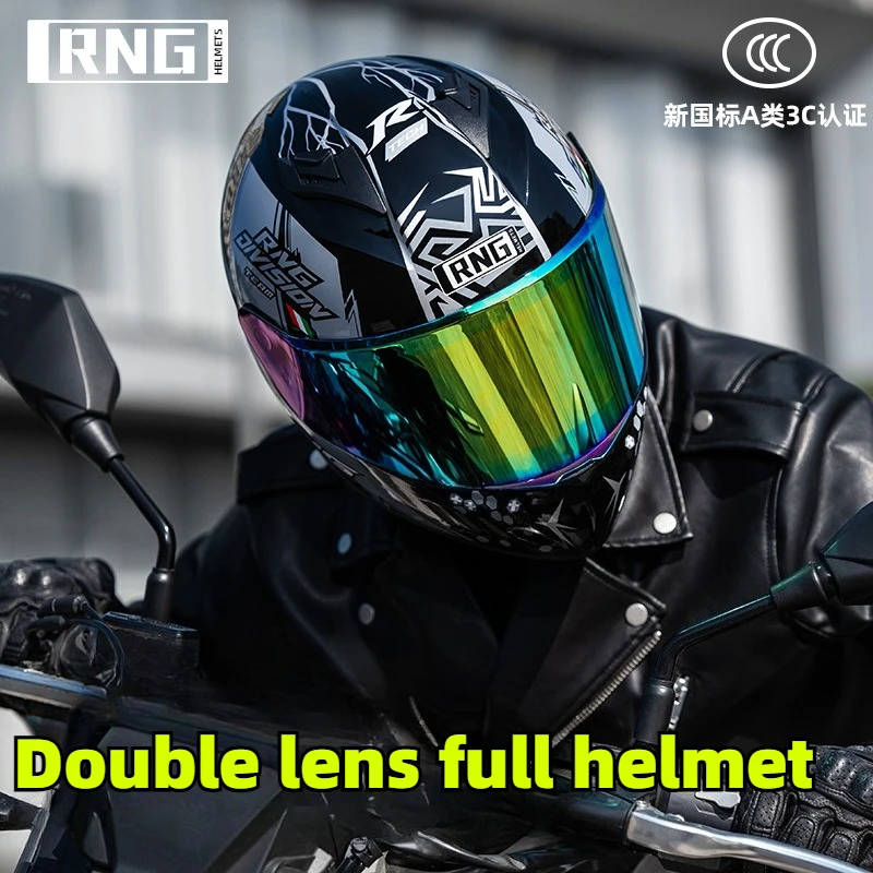 

BY-168 Motorcycle Helmet 3C Certified Dual Lens All-Season for Electric Scooter Bluetooth Ready