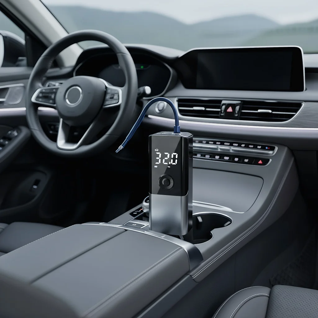 

​ ​ Беспроводной автомобильный воздушный компрессор - портативный электрический насос емкостью 6000 мАч для автомобильных мотоциклов и велосипедных шин ​ ​