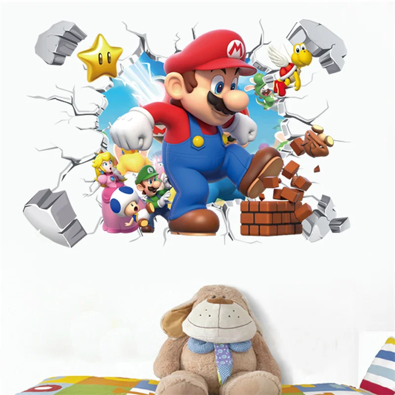 ثلاثية الأبعاد الكرتون لعبة الجدار ملصق للأطفال ، الفينيل جدارية لغرفة نوم الصبي ، الشارات Nursery ، ديكور المنزل ، غرفة المعيشة الفن #4