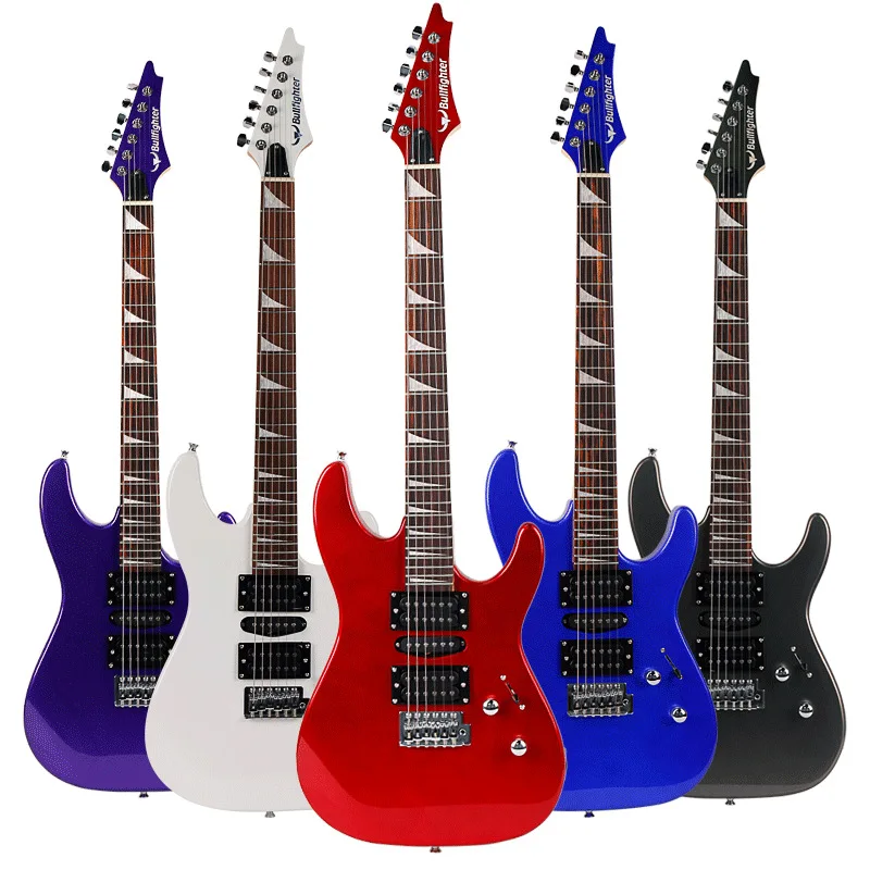 

Matador Electric Guitar Small Double Shake Electronic Guitar Set Beginner Starter Rock Electric Guitar