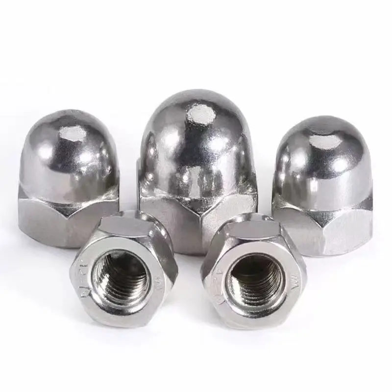 M3 M4 M5 M6 M8 M10 M12 M14 M16 M20 M22 M24 304 A2-70 Stainless Steel Hex Hexagon Decorative Cover Semicircle Dome Cap Acorn Nut