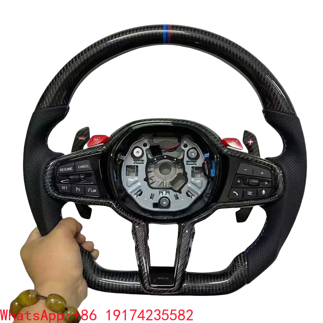 

High Quality Carbon Fiber Steering Wheel Upgrade for Bmw M2 M3 F30 F10 G30 G20 G80 F15 F80 Sport Style Leather d Shape