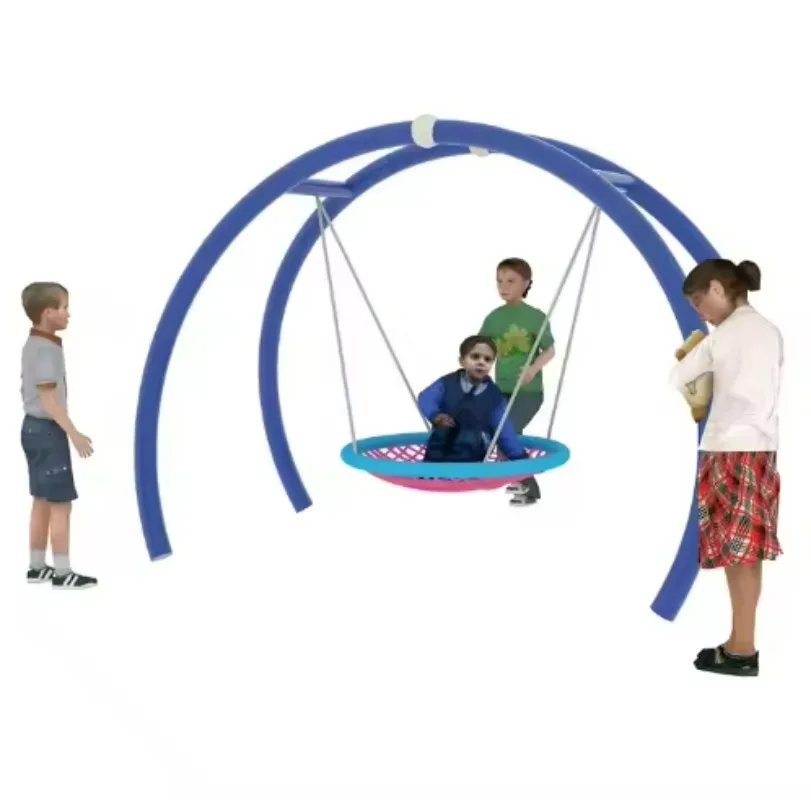

Residential Backyard Garden Outdoor Playground Swing Set Single Woven Rope Console Swing for Children Sports Entertainment