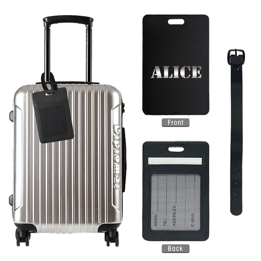 اسم مخصص علامة الأمتعة المحمولة المحمولة ممر الطائرة معرف التسمية علامة الأمتعة بو حقيبة اسم بطاقة عنوان حامل #3