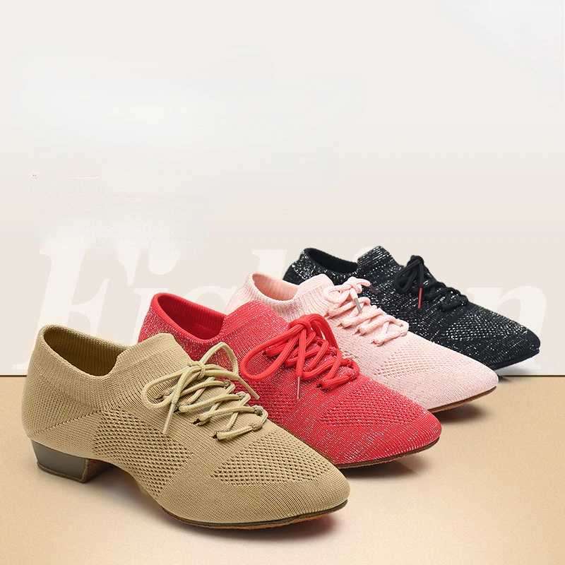 XIHAHA Women's Sneaker Training Teacher Latin Girl Dance Shoes Indoor Outdoor Square Jazz Ballroom Woman Ballet Shoes