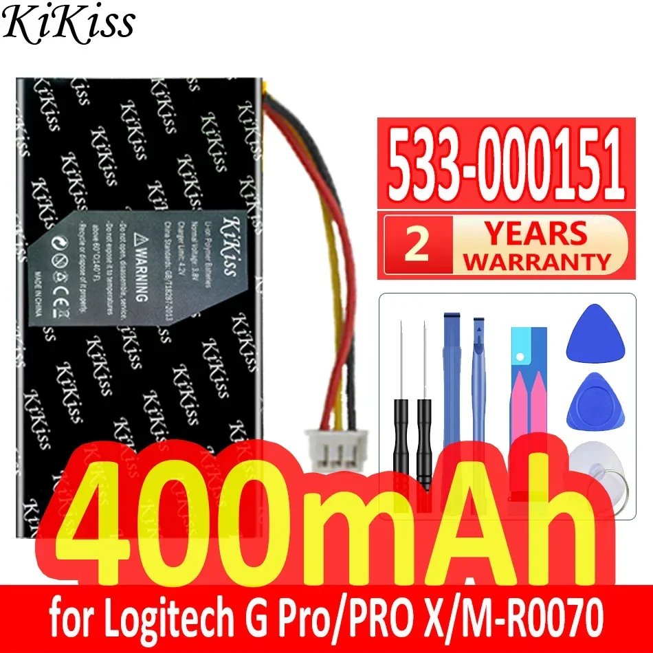 400mAh KiKiss Powerful Battery 533-000151 (GPW) for Logitech G Pro Wireless X Superlight M-R0070