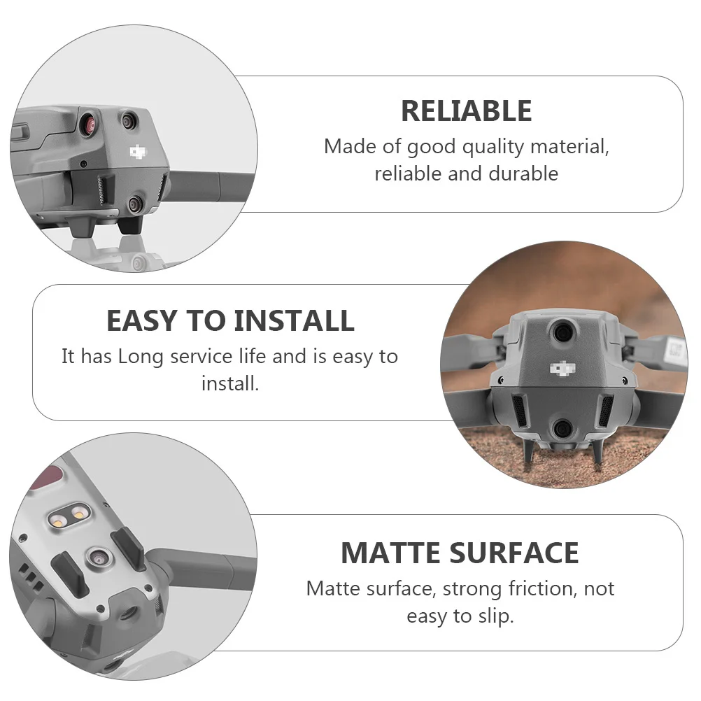 Extension de train d'atterrissage arrière, 1 paire, ABS mat, protecteur Durable, Compatible avec Mavic 2 Pro Zoom Drone, coque inférieure, pièce de rechange