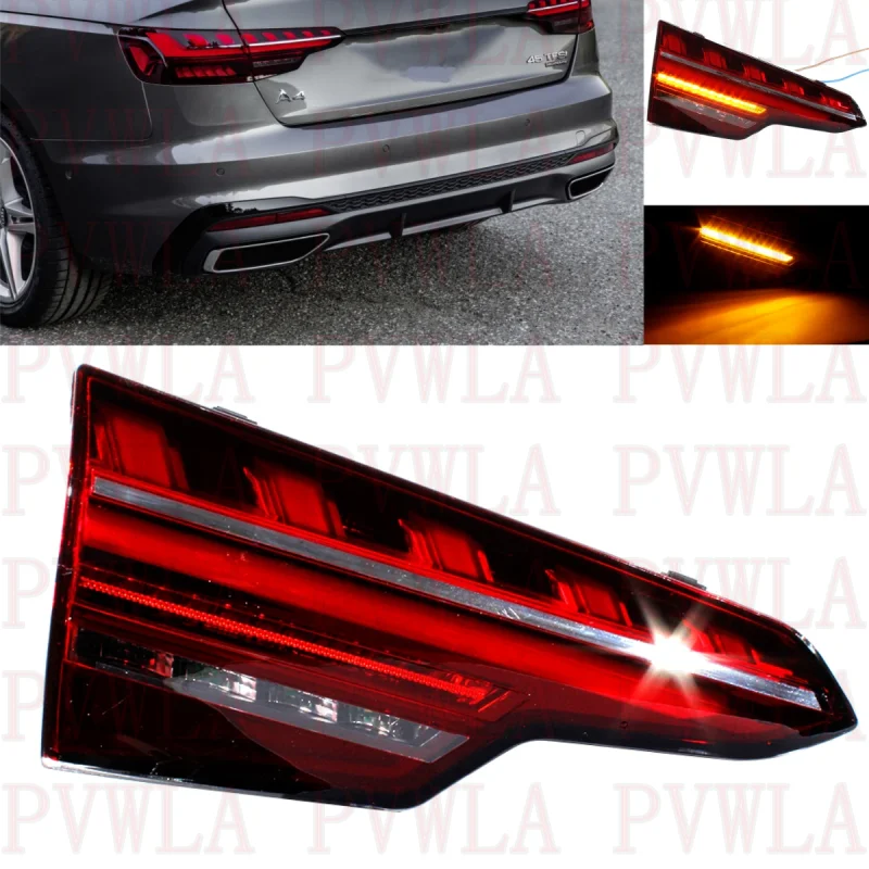 LED Tail Light For Audi A4 B9 2021 2022 2023 LHD European version Left Inner Side Rear Lamp Brake Light Car accessories